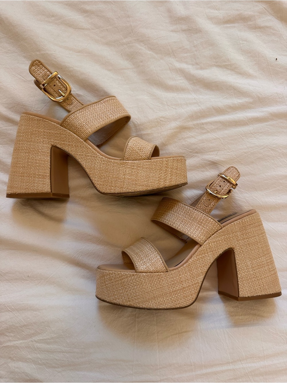 Women’s Steve Madden Wicker Platform Sandals Size 7